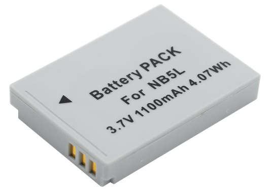 NB-5L replacement battery for Canon Ixus 90, Ixus 980, Ixus 990, Powershot SX210, SX220, SX230